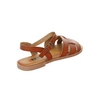 Karmelowe sandały damskie płaskie rzymianki Jezzi
