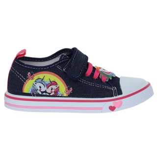 Pantofle dziecięce do przedszkola z na rzepy z jednorożcem American Club