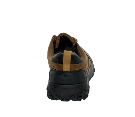 Brązowe skórzane półbuty męskie trekkingowe American Club