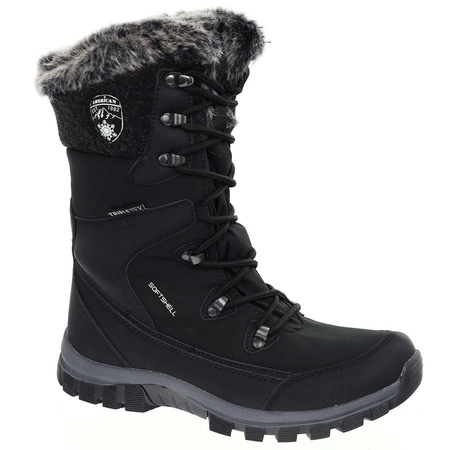 Czarne wysokie śniegowce z futerkiem American Club