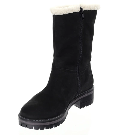 Czarne płaskie kozaki botki wełniane wysokie Emu Polskie Gino Fabiani