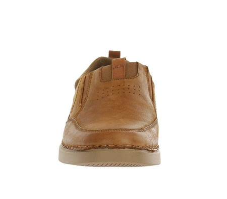 Elegancko-sportowe półbuty męskie wsuwane ze skóry naturalnej American Club