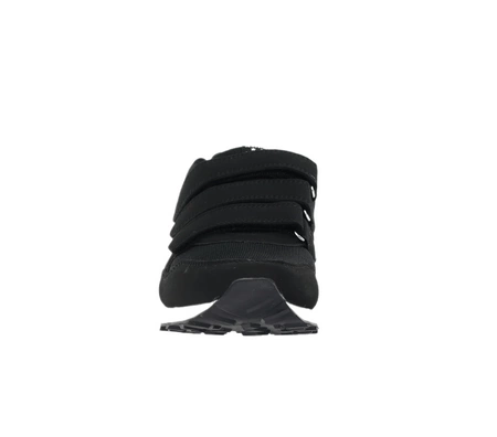 Czarne adidasy młodzieżowe na rzepy z wkładką MEMORY FOAM American Club