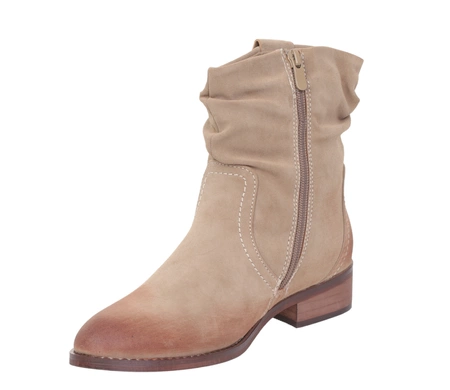 Beżowe botki damskie klasyczne saszki płaskie ocieplane Jezzi