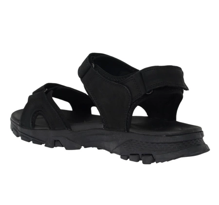 Czarne sportowe sandały męskie wytrzymałe na rzepy American Club