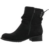 Czarne botki damskie płaskie zamszowe saszki Jezzi