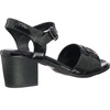Czarne damskie sandały na wygodnym obcasie Jezzi
