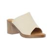 Eleganckie klapki na szerokim drewnianym obcasie Jezzi