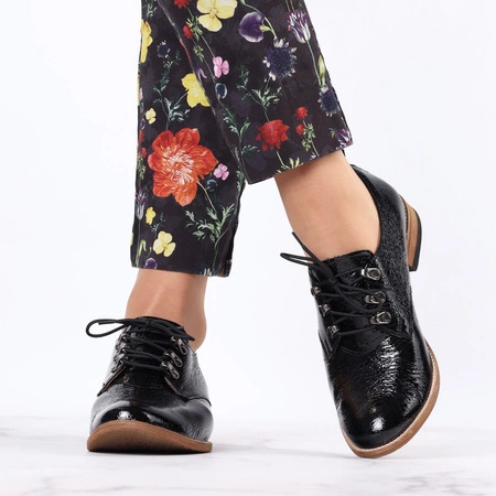 Półbuty damskie skórzane polskie oksfordy Gino Fabiani