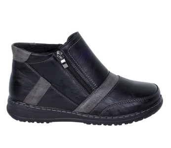 Ciepłe buty zimowe damskie na dwa zamki babcine botki na zimę UNISOFT