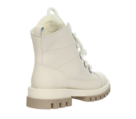 Skórzane trapery damskie ocieplane Polskie Gino Fabiani