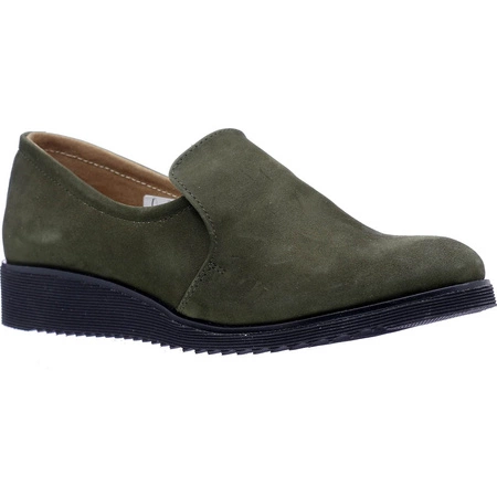 Komfortowe buty damskie ze skóry naturalnej zielone Gino Fabiani