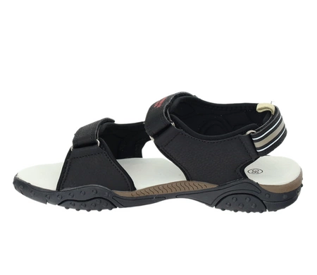 Sandały chłopięce na rzepy sportowe ze skórzaną wkładką American Club