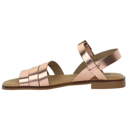 Eleganckie sandały damskie płaskie ze skóry naturalnej El Pimpi - Made in Spain