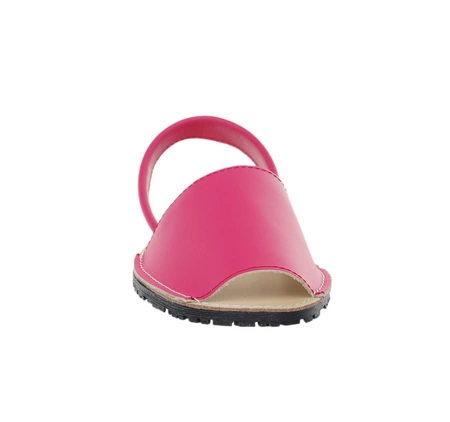 Skórzane różowe sandały płaskie El Pimpi - Made in Spain