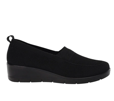 Wygodne czółenka damskie czarne półbuty profilowana skórzana wkładka UNISOFT