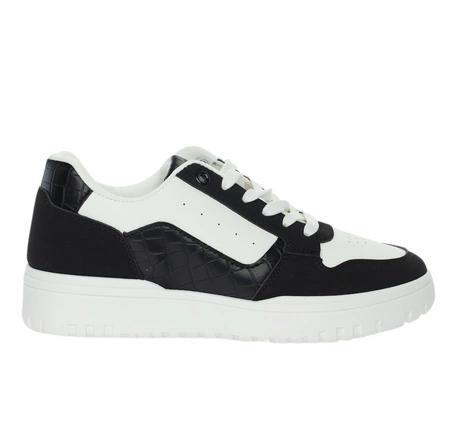 Biało-czarne snekaresy na grubej platformie adidasy Mc Braun