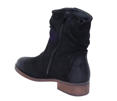 Czarne botki klasyczne na zamek saszki ocieplane Jezzi