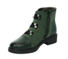 Zielone botki damskie płaskie eleganckie i komfortowe na zamek 