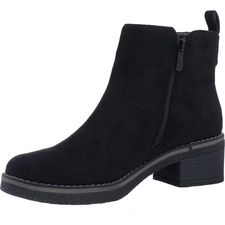 Czarne płaskie buty zimowe komfortowe Angelina