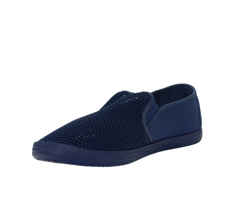 Granatowe trampki męskie tenisówki wsuwane slip-on NEWS