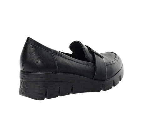 Komfortowe półbuty damskie wsuwane czółenka na niskiej koturnie Jezzi