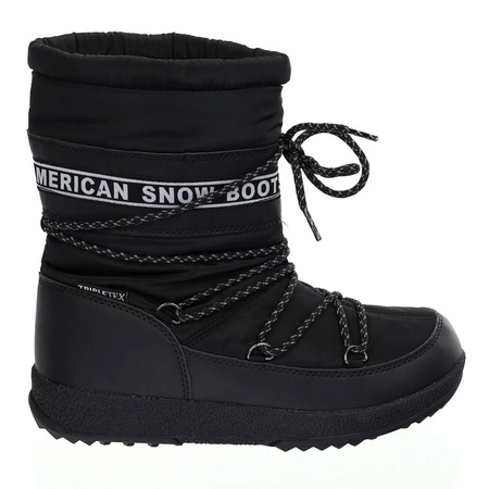 Czarne śniegowce damskie Emu SNOW BOOTS American Club