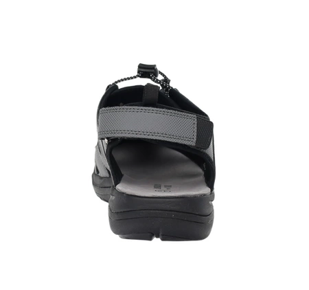 Szare sandały męskie trekkingowe z gumowym noskiem American Club