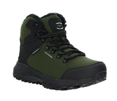 Ciemnozielone sportowe buty zimowe męskie wodoodporne American Club