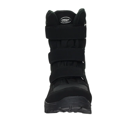 Wytrzymałe i wodoodporne buty zimowe męskie na rzepy American Club