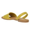 Żółte skórzane sandały damskie płaskie El Pimpi - Made in Spain