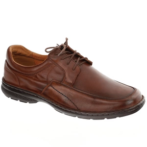 Komfortowe półbuty męskie ze skóry naturalnej garniturowe ŁUKBUT