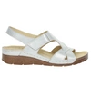 Sandały damskie białe skórzane komfortowe szyte Gino Fabiani