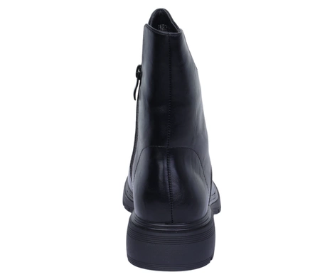 Czarne eleganckie botki damskie płaskie ocieplane komfortowe