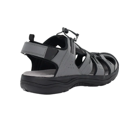 Szare sandały męskie trekkingowe z gumowym noskiem American Club