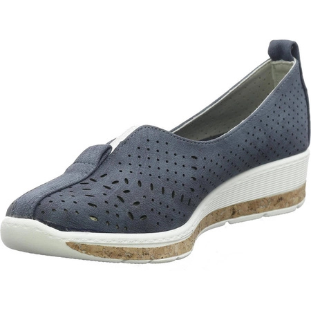 Granatowe półbuty damskie wsuwane Jezzi