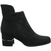 Czarne zamszowe botki damskie na klocku Jezzi 