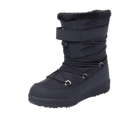 Czarne kozaki damskie śniegowce ciepłe i wodoodporne AMerican Club