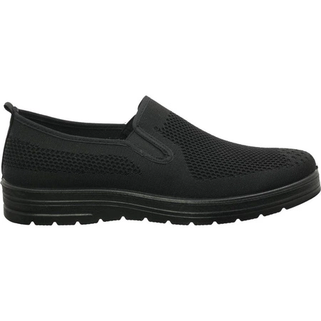 Półbuty męskie siateczkowe tenisówki czarne NEWS