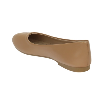 Cieliste baleriny ze skóry licowej eko beżoweJezzi