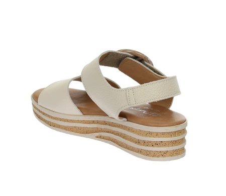 Skórzane sandały damskie na platformie Hiszpańskie El Pimpi