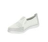 Skórzane białe damskie tenisówki eleganckie szyte wsuwane półbuty Jezzi