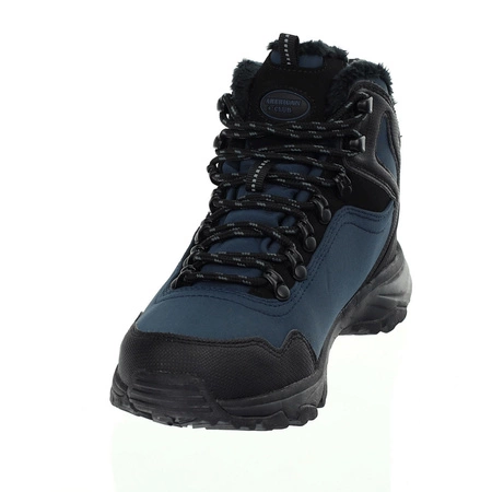Granatowe trzewiki męskie z membraną śniegowce American Club