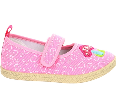 Różowe dziecięce baleriny na rzep w małych rozmiarach American Club