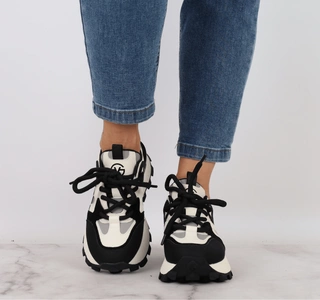 Kolorowe sneakersy damskie skórzane na grubej podeszwie VINCEZA