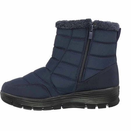 Niskie śniegowce damskie z futerkiem na zamek Jezzi