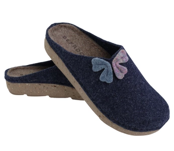 Klapki damskie filcowe zabudowane zdrowotne kapcie po domu BEFADO