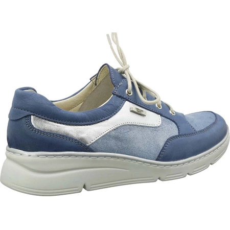 Granatowe półbuty damskie skórzane sportowe Helios 394