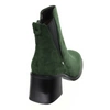 Zielone zamszowe botki damskie zimowe eleganckie i komfortowe Jezzi