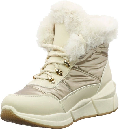 Śniegowce damskie sneakersy z futerkiem trzewiki NEWS